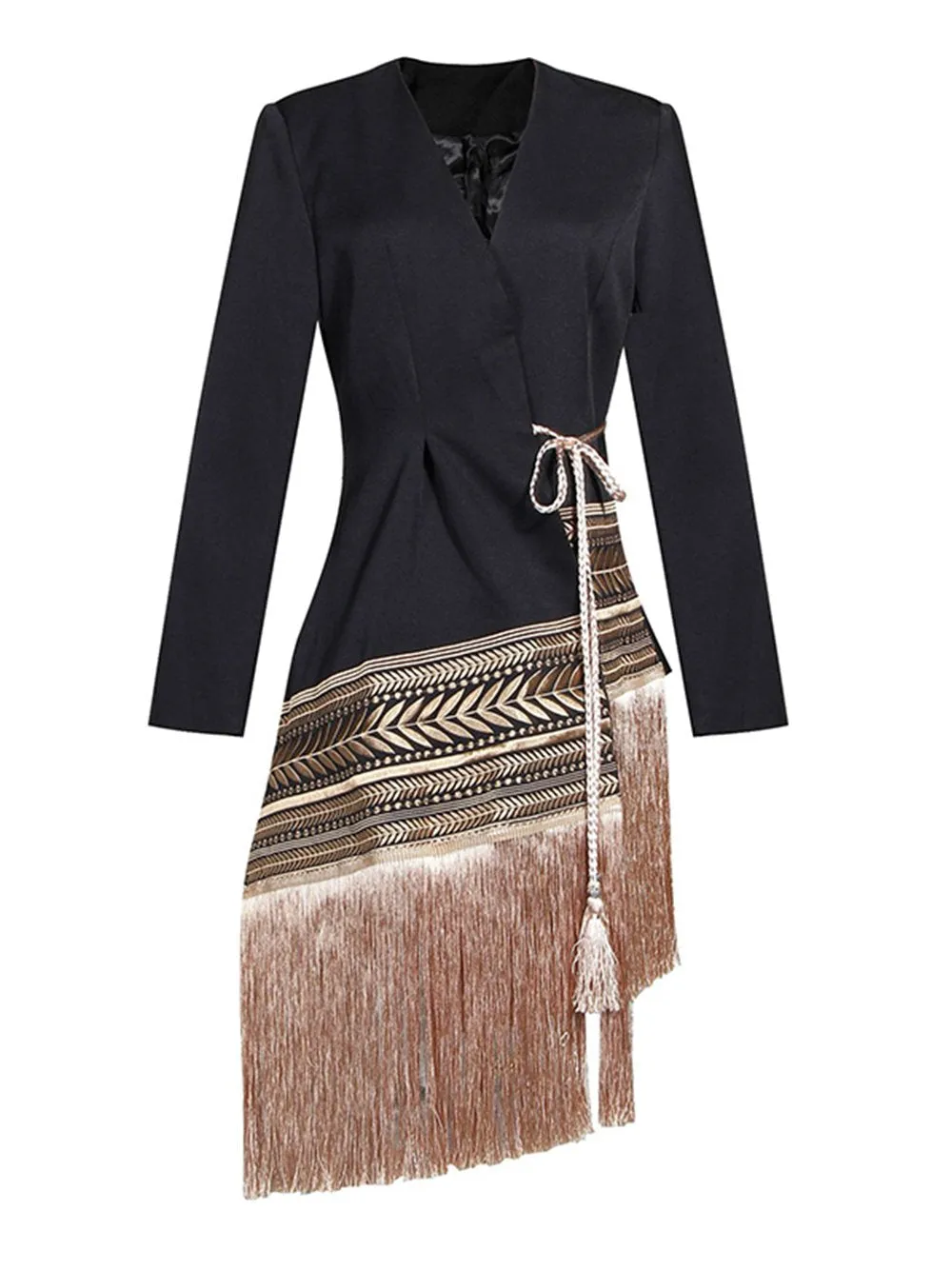 GF Tasseled Blazer-Dress