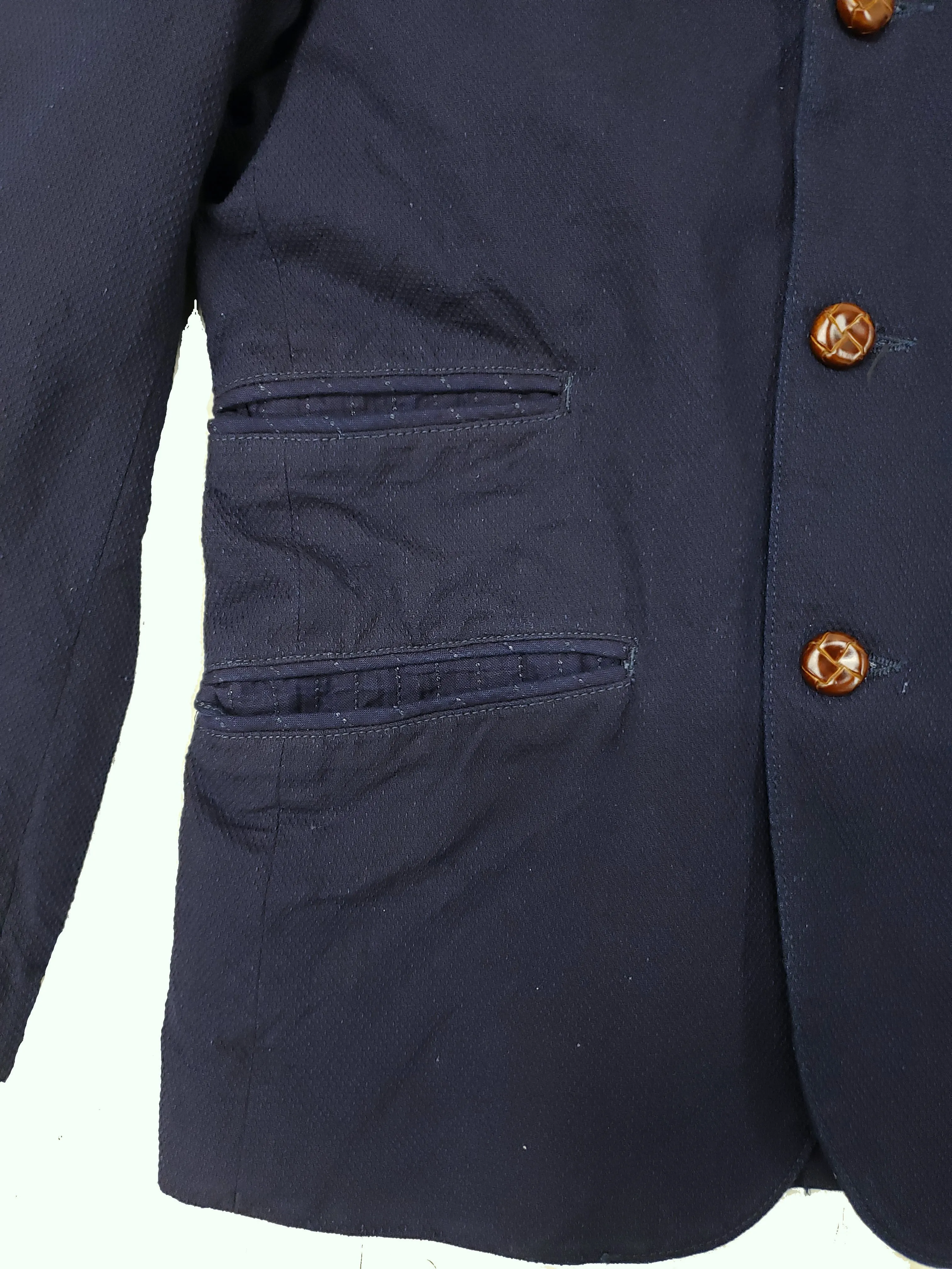 Graph Zero Deep Indigo Sashiko Tailored Jacket