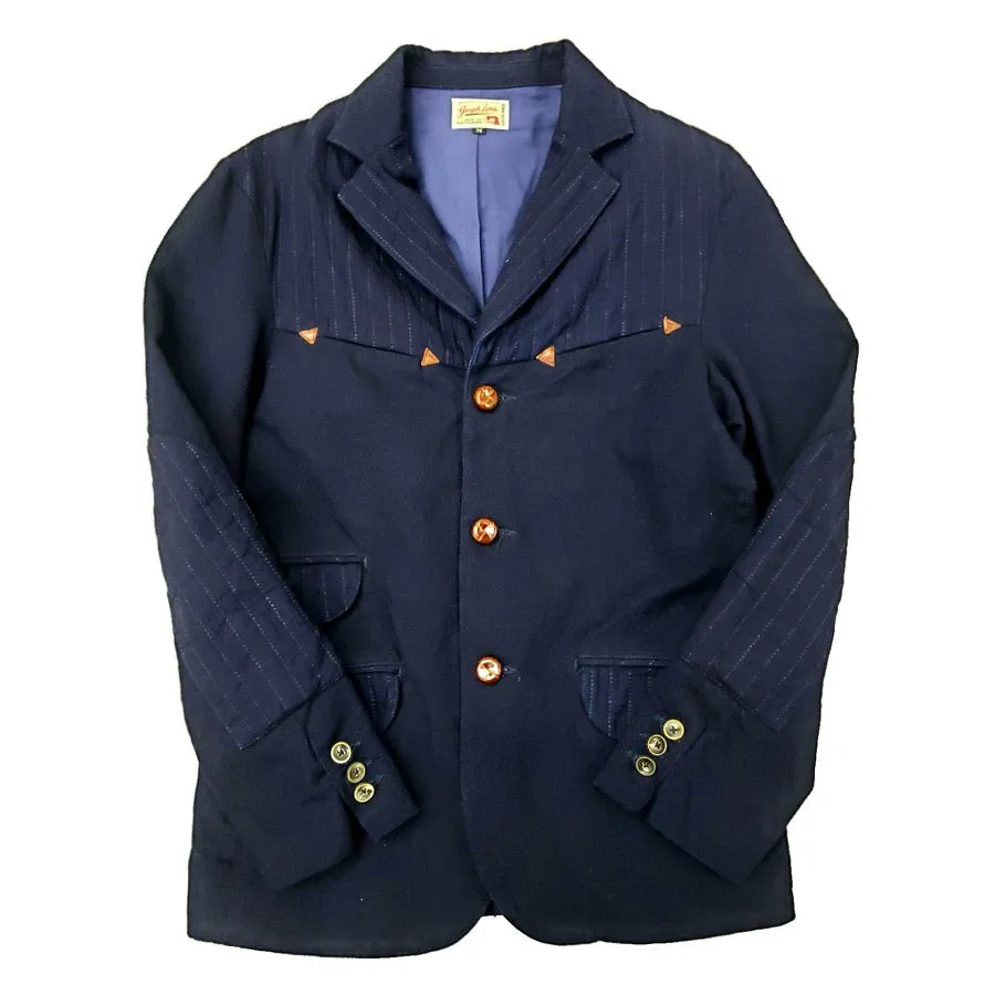 Graph Zero Deep Indigo Sashiko Tailored Jacket