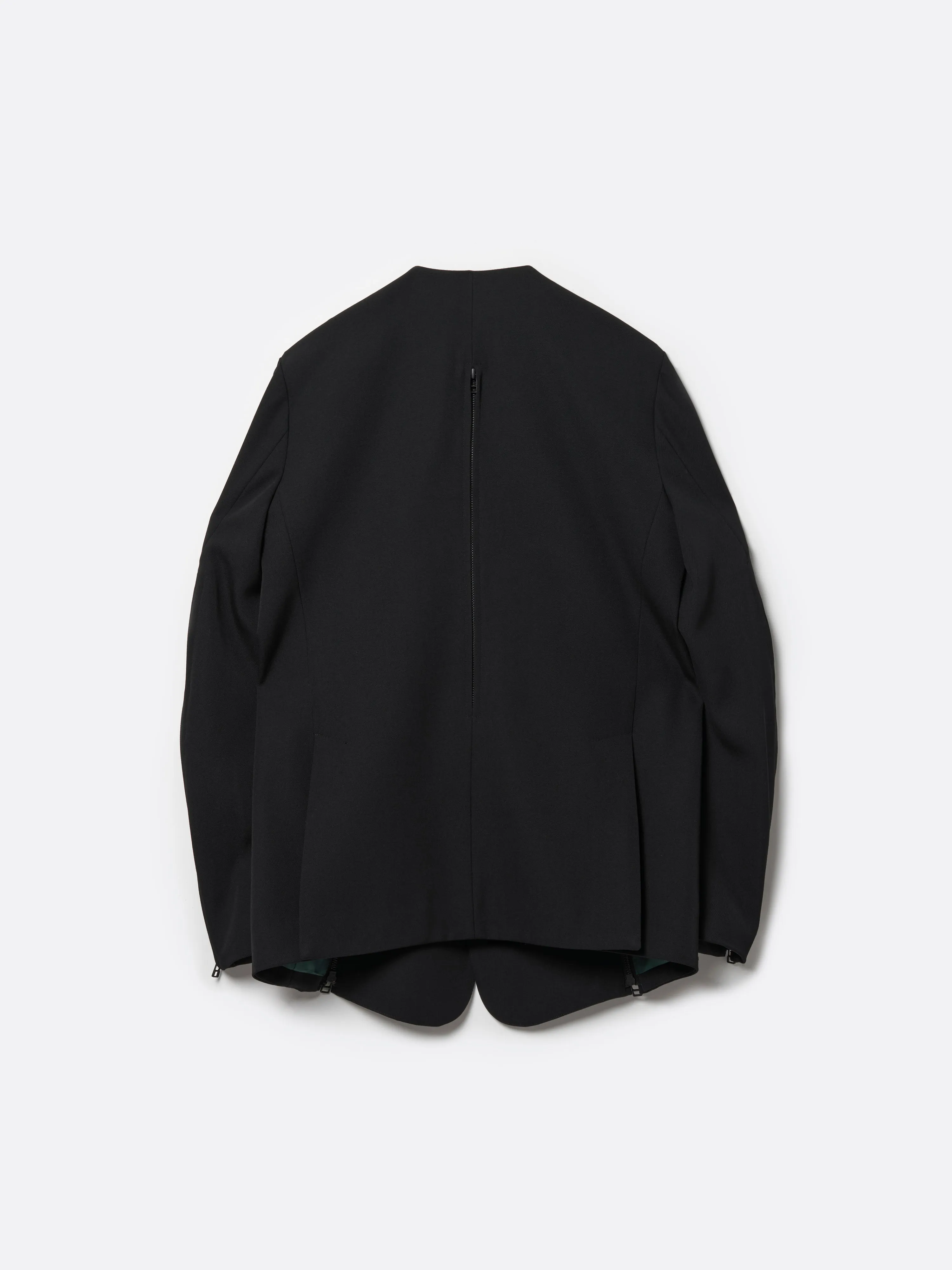 HEAVY WOOL NO COLLAR PRISONER JACKET .12【BLACK】