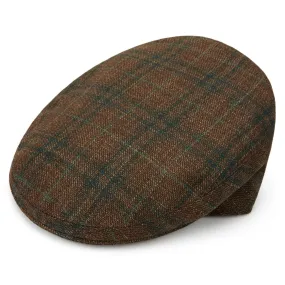 Heydon Brown and Green Check Flat Cap