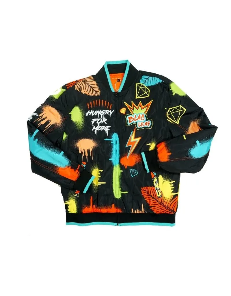Hungry For More Stain Bomber Jacket