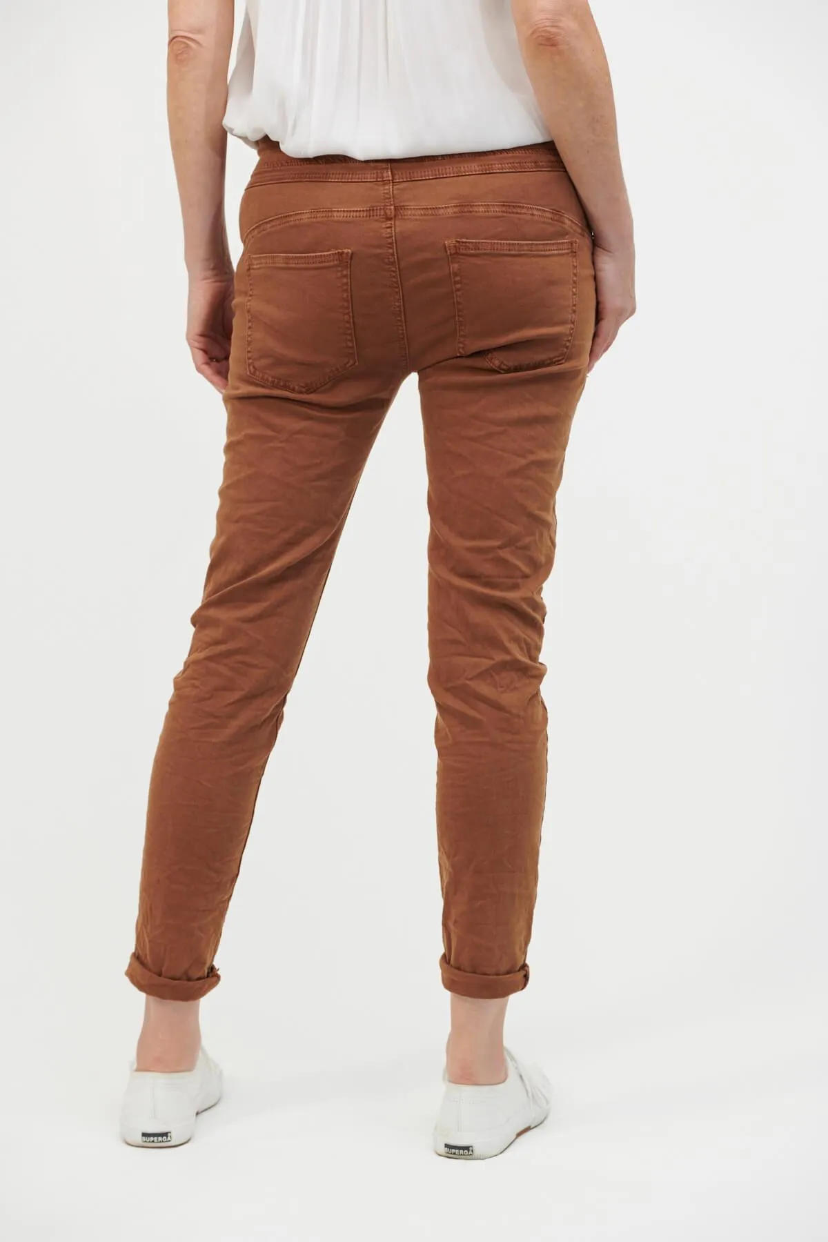 ITALIAN STAR Classic Drill Jogger - Rust
