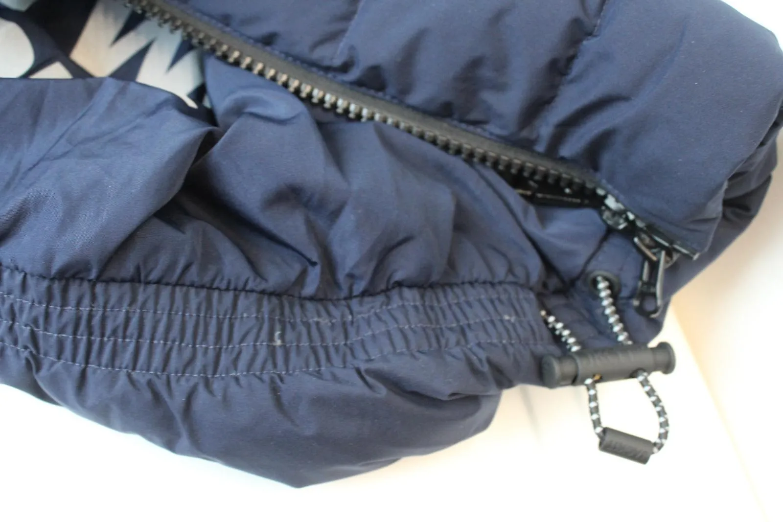 JACK1TMen's Navy Blue MTN Hooded Full Zip Outerwear Quilted Puffer Jacket L