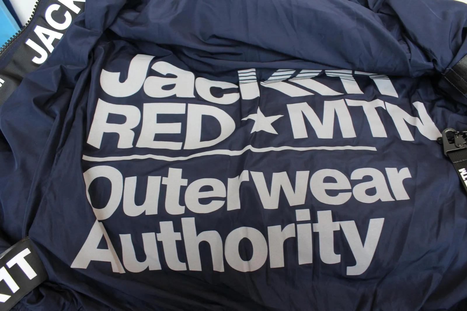 JACK1TMen's Navy Blue MTN Hooded Full Zip Outerwear Quilted Puffer Jacket L