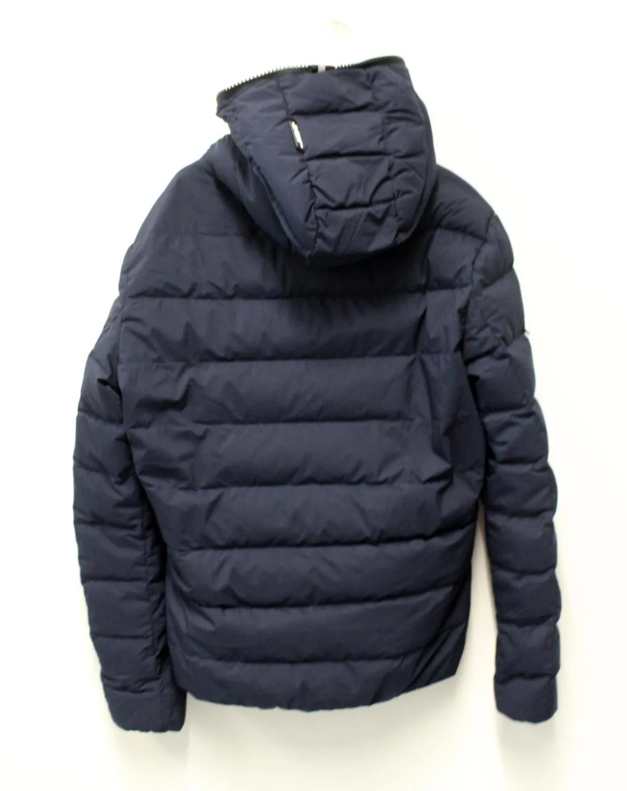 JACK1TMen's Navy Blue MTN Hooded Full Zip Outerwear Quilted Puffer Jacket L