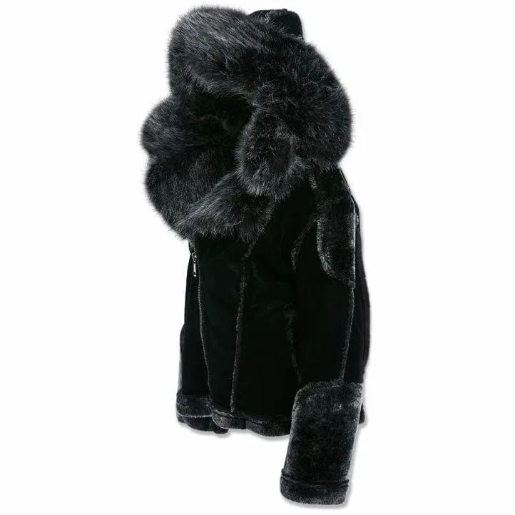 Kids Jordan Craig El Jefe Shearling Moto Jacket (Black) 91625K