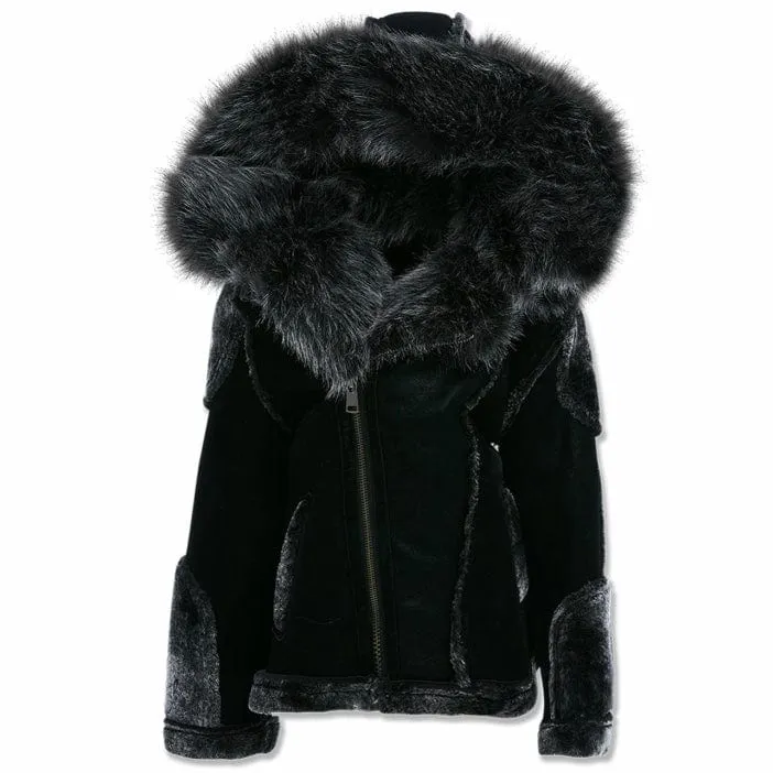 Kids Jordan Craig El Jefe Shearling Moto Jacket (Black) 91625K
