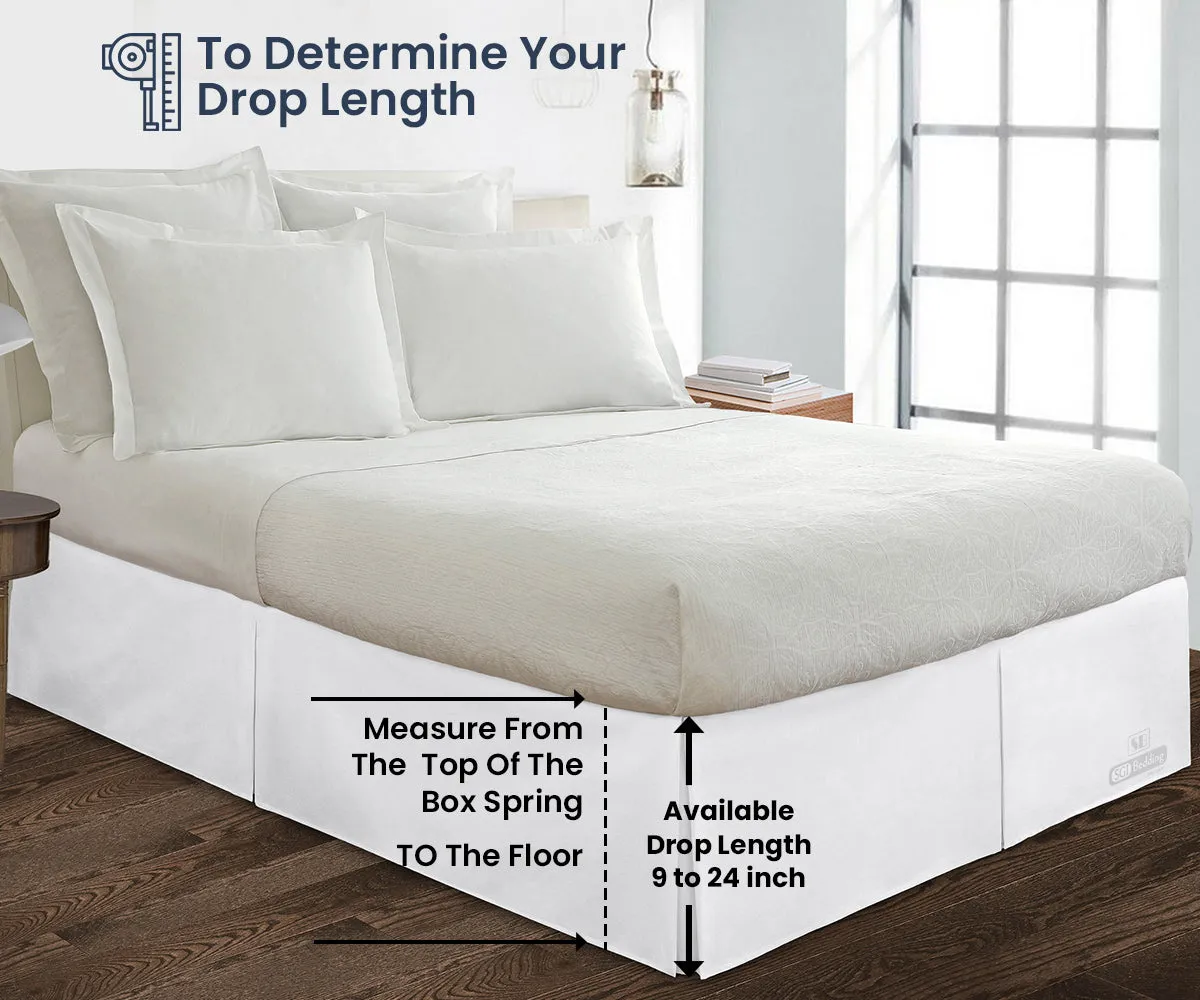LIGHT GREY PLEATED BED SKIRT