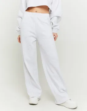Light Grey Wide Leg Joggers