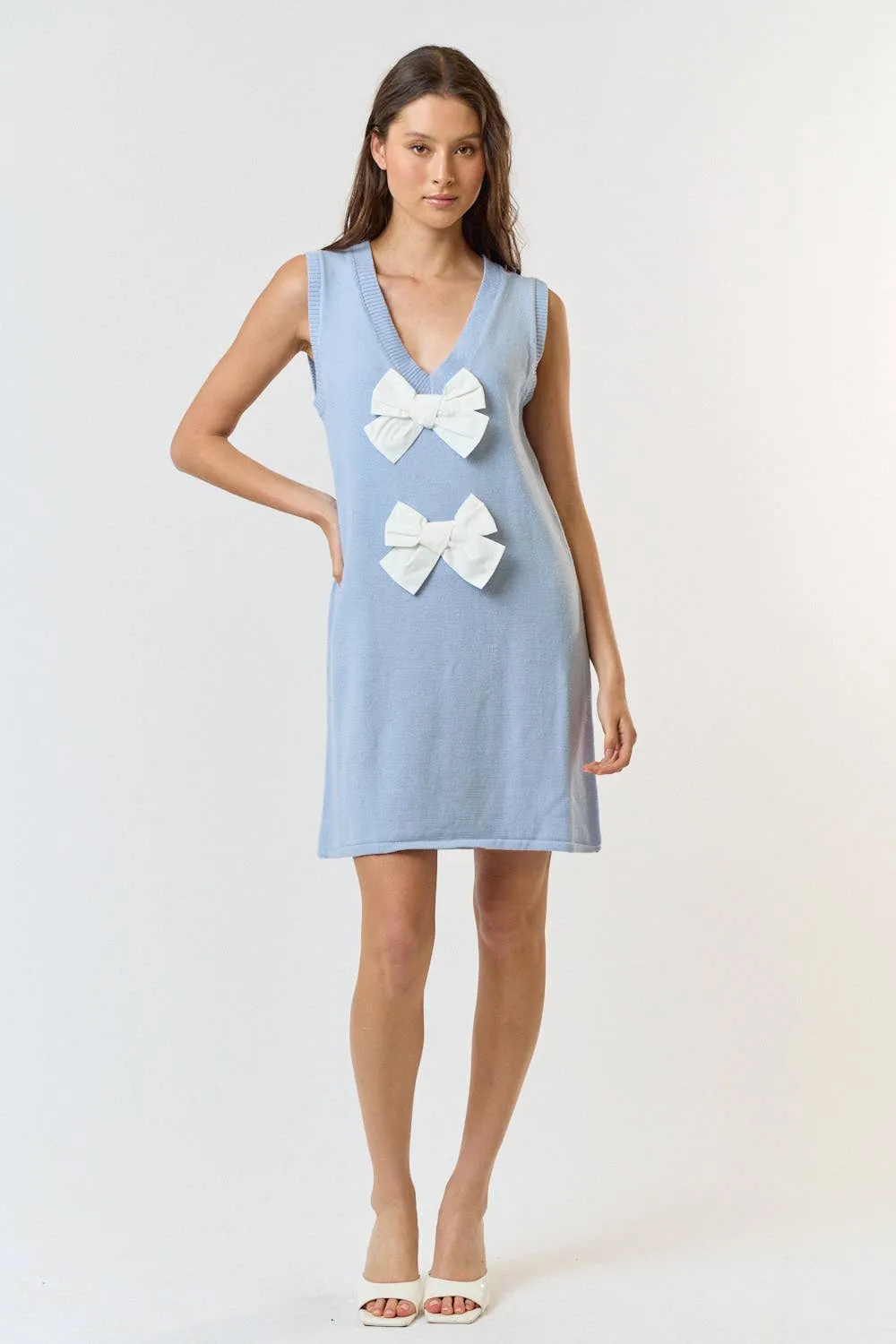 Lydia Double Bow Vest Dress