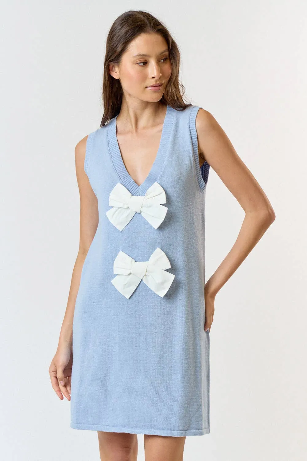 Lydia Double Bow Vest Dress