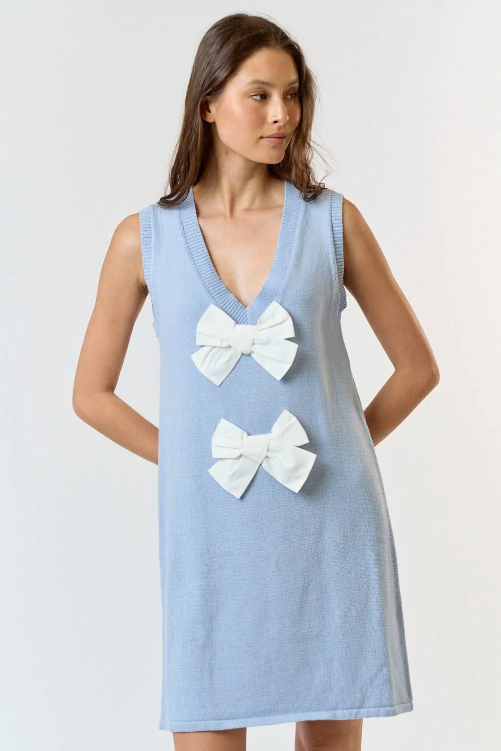 Lydia Double Bow Vest Dress