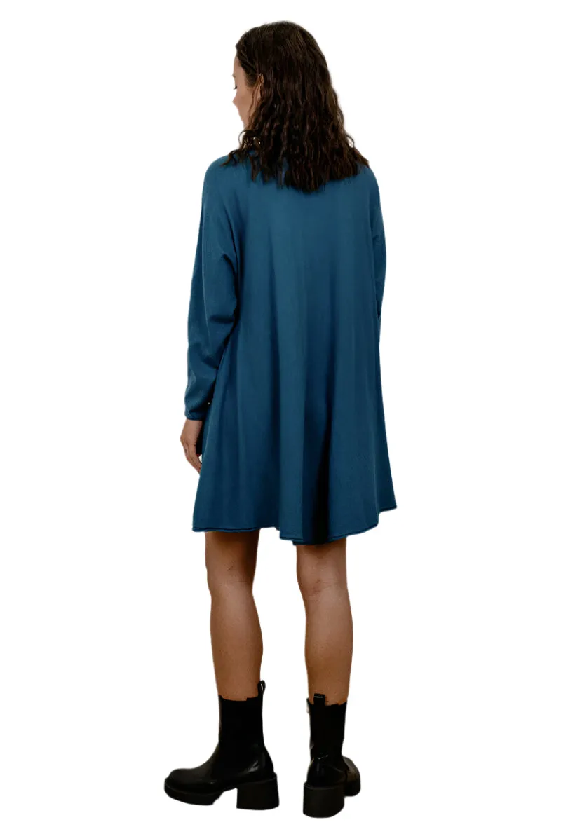 Made In Italy Deep Roll Neck Sweater Dress One Size