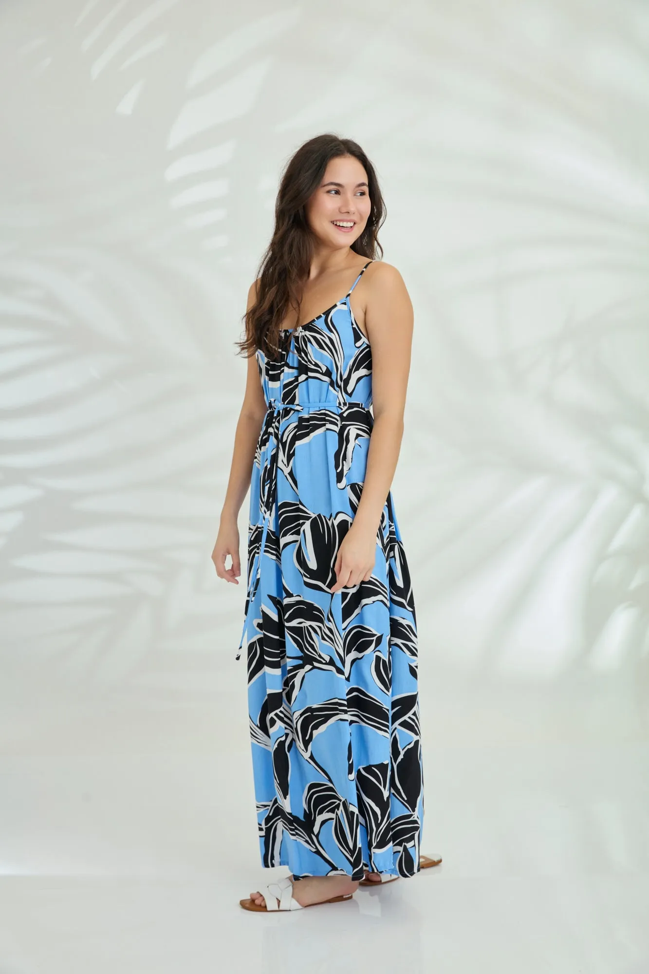 Maxi with belt - Abby Light Blue