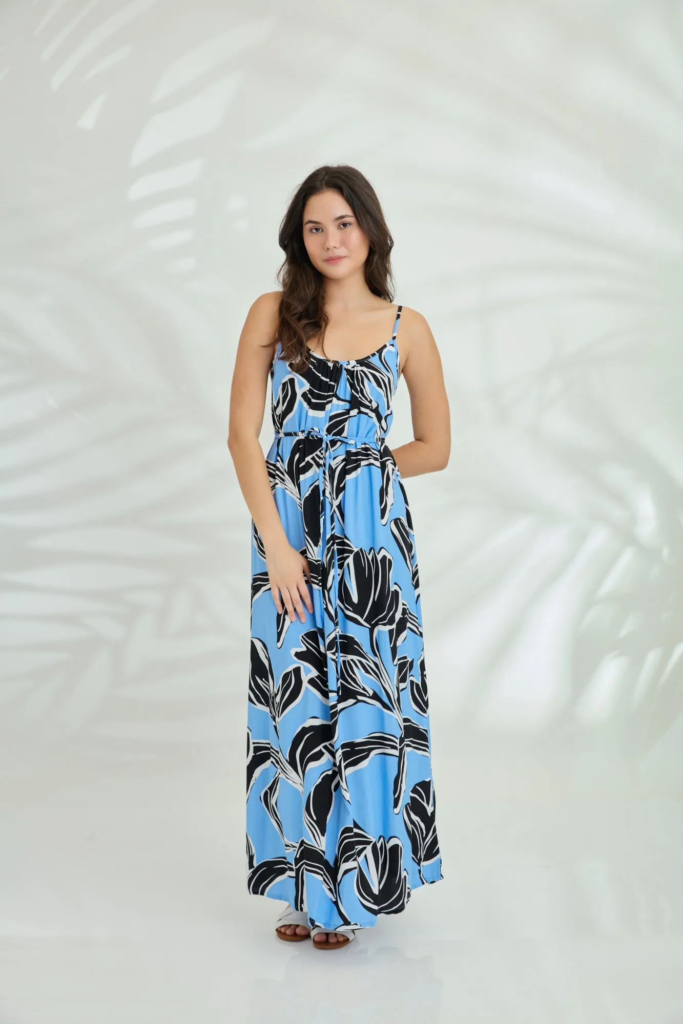 Maxi with belt - Abby Light Blue