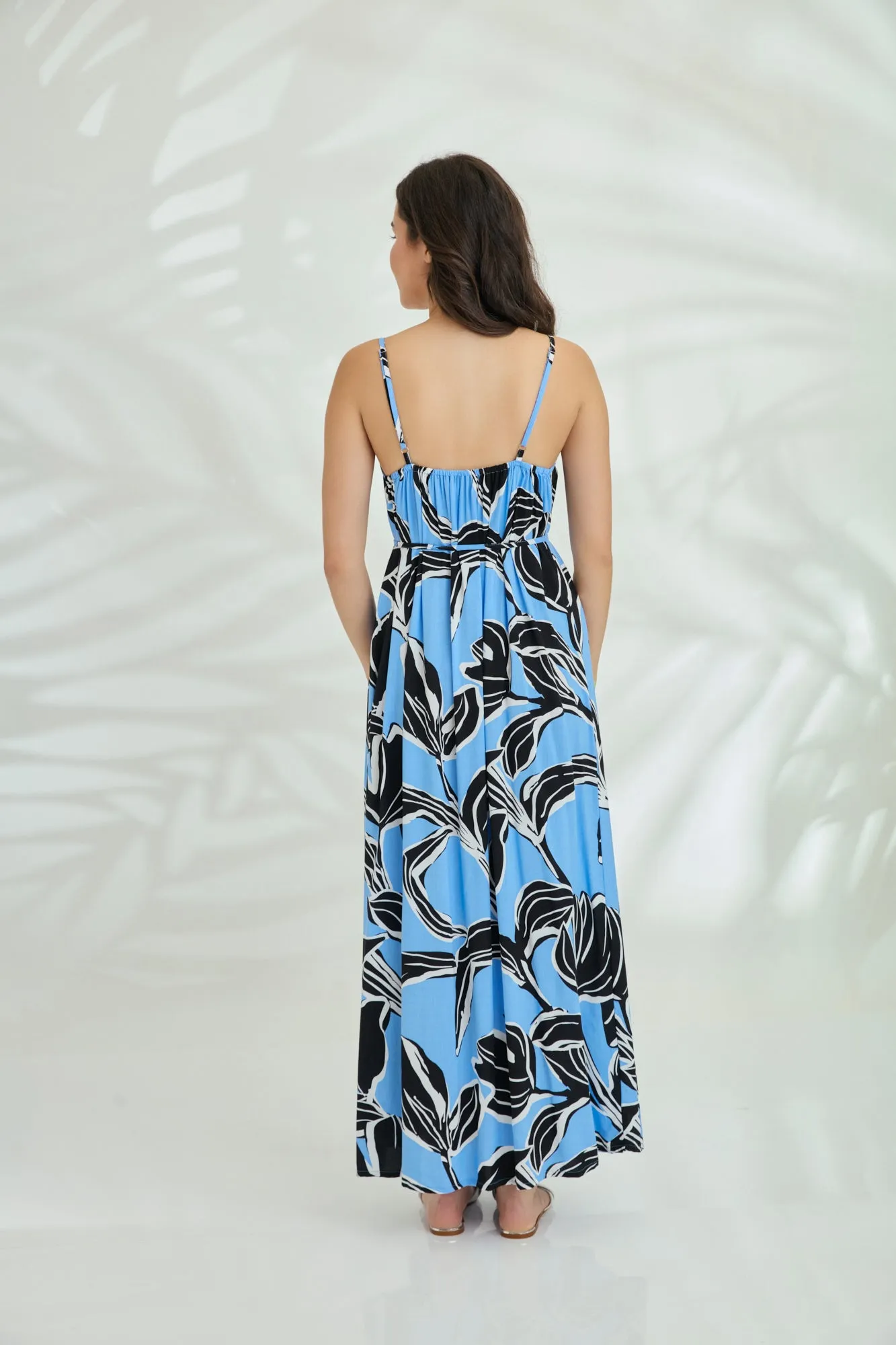 Maxi with belt - Abby Light Blue
