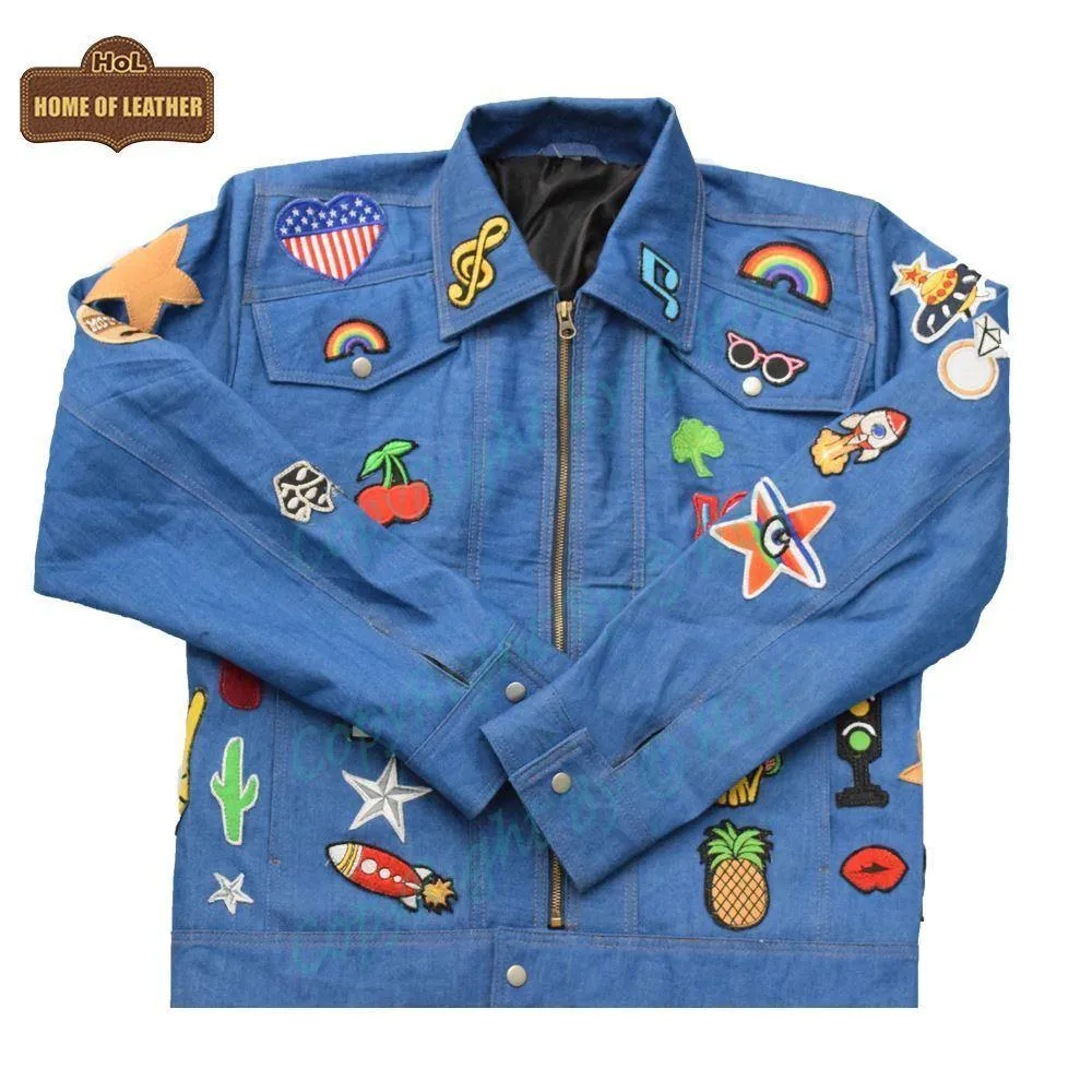 MDJ01 Taron Egerton Rocketman Elton John Fashion Denim Jacket