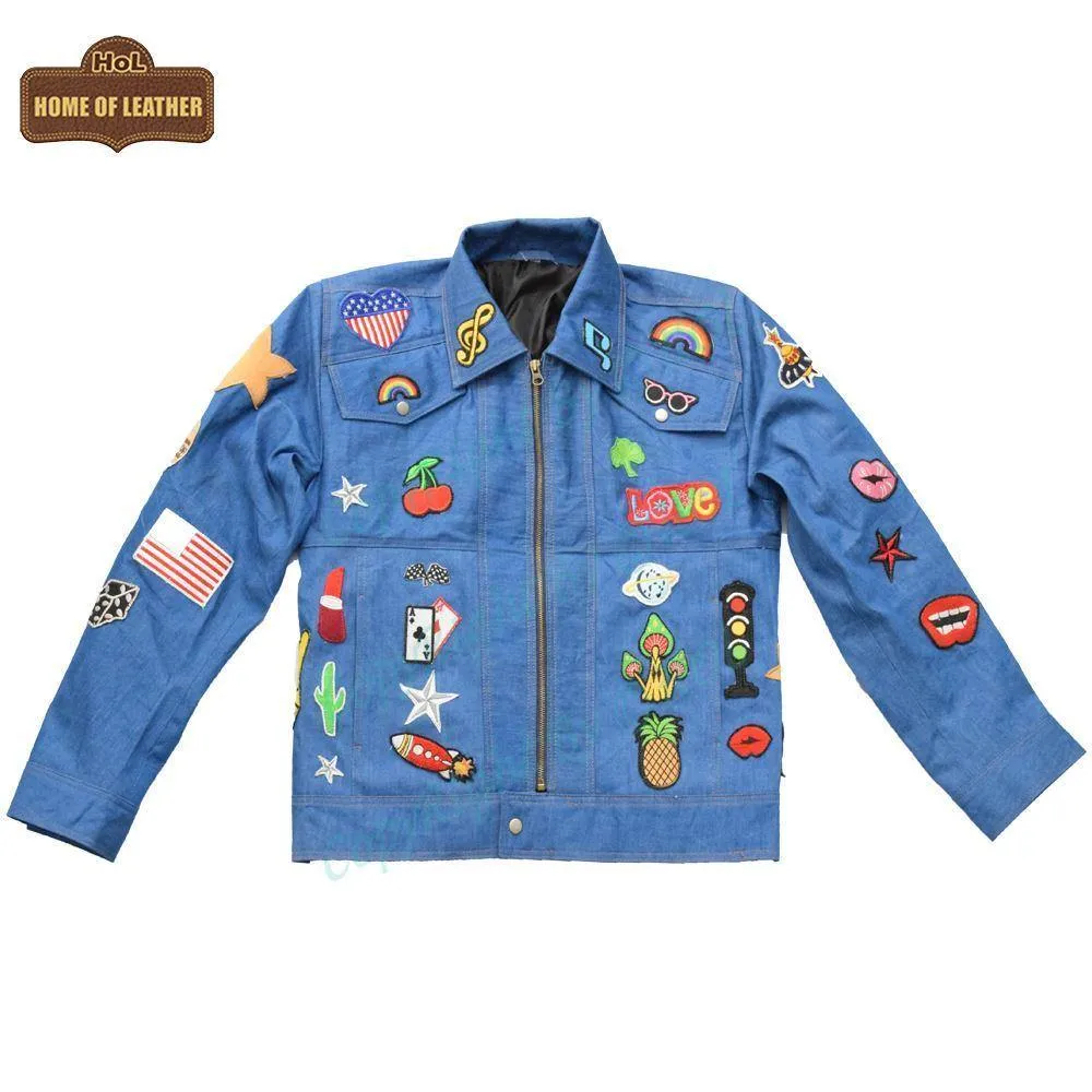 MDJ01 Taron Egerton Rocketman Elton John Fashion Denim Jacket