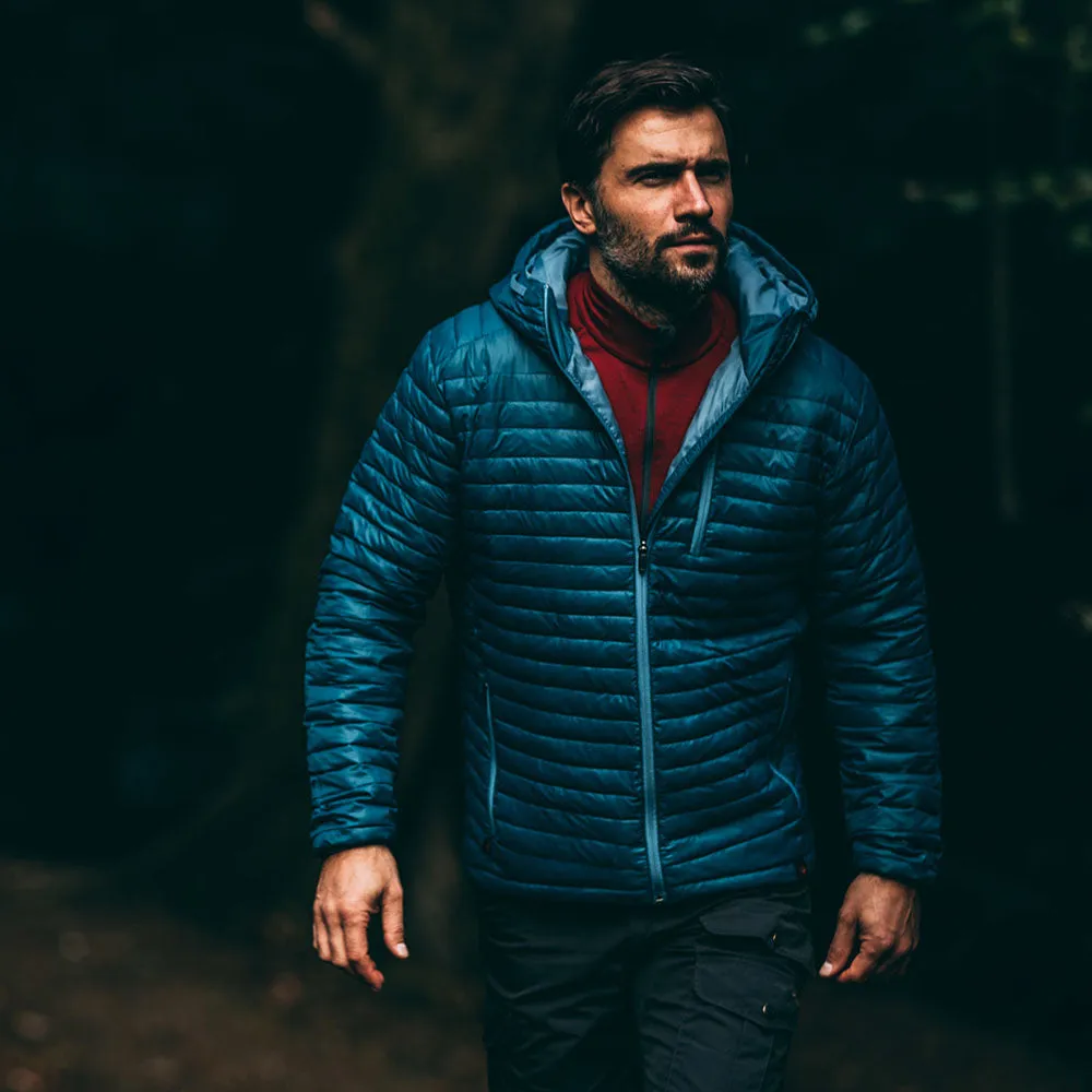 Mens Merino Wool Insulated Jacket (Petrol/Sky)