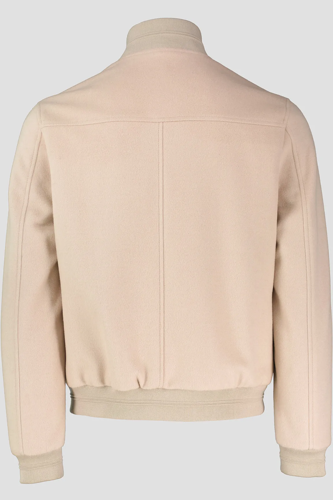 Men's Pal Zileri Brown Wool Bomber Jacket