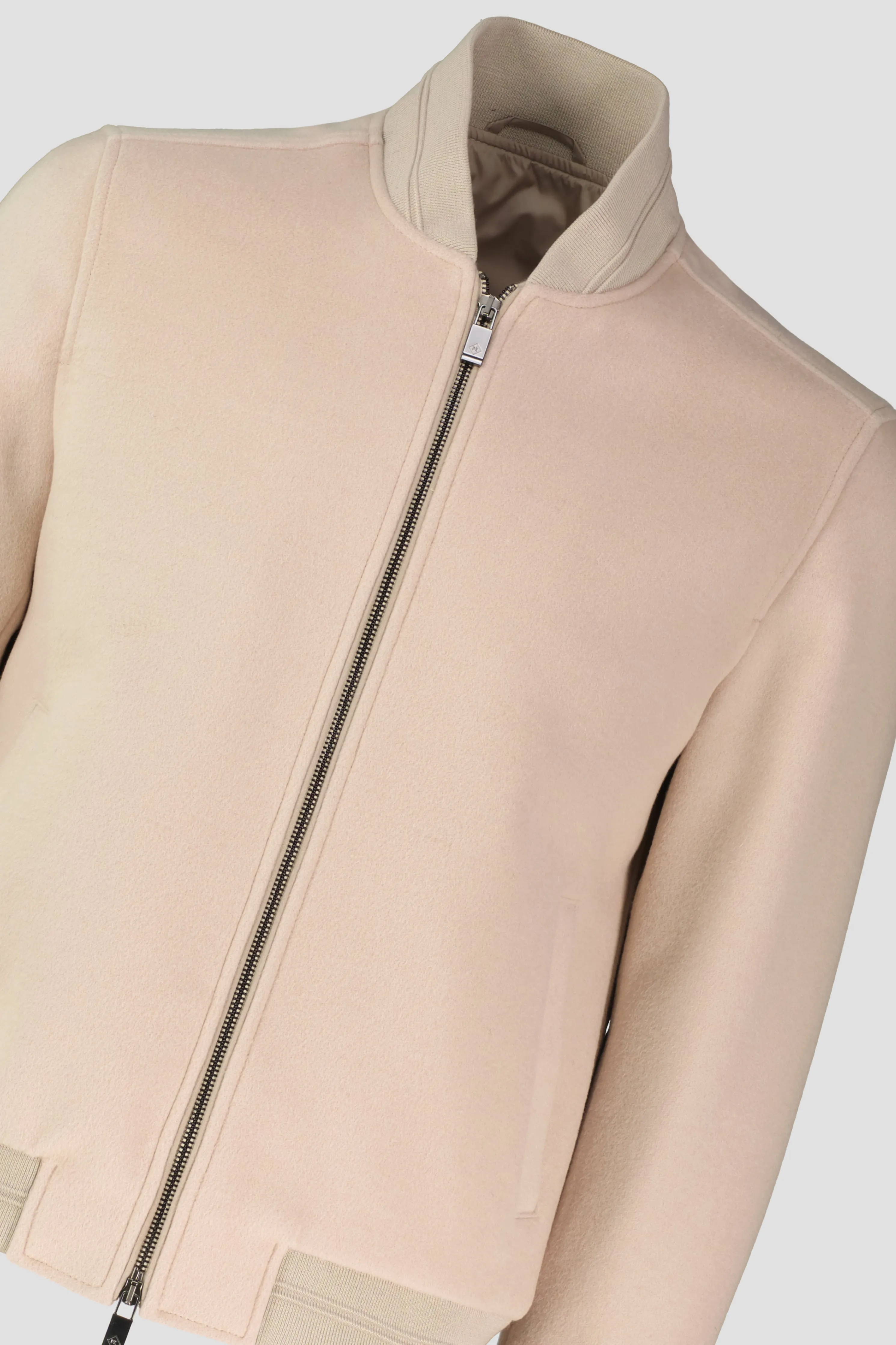 Men's Pal Zileri Brown Wool Bomber Jacket