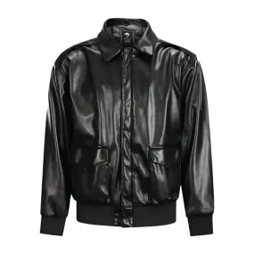 Men's Winter A2 Leather Aviator Jacket Retro US Air Force Bomber