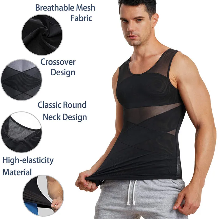 Mesh Slimming Compression Tank Top for Men