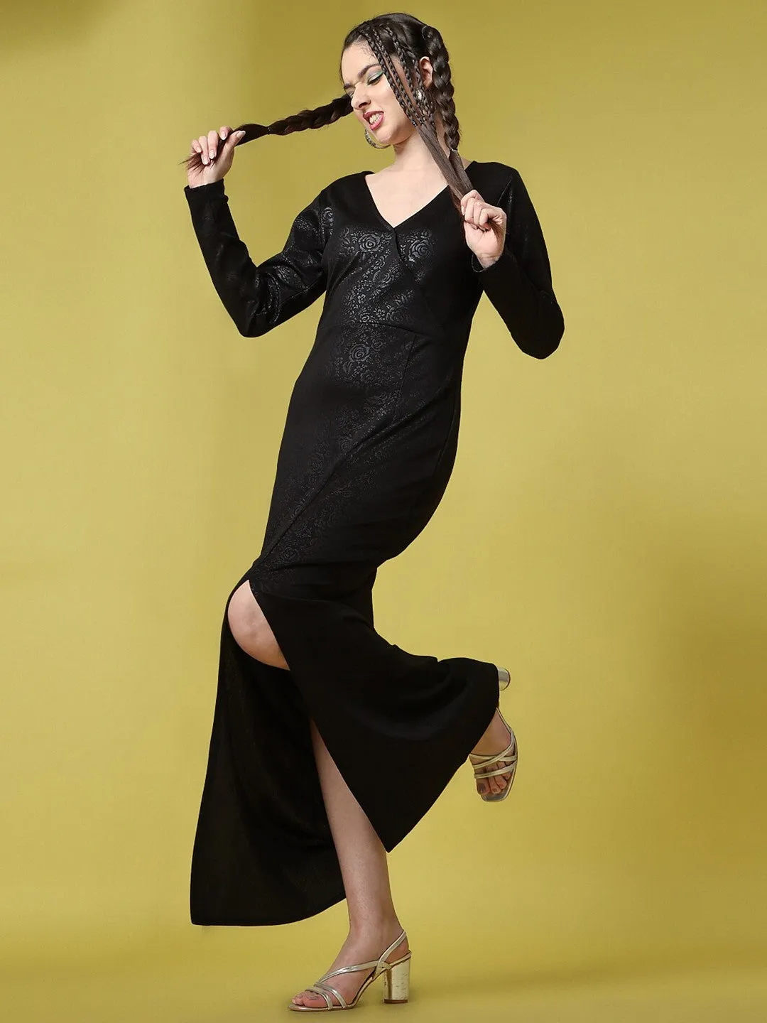 Midnight Bloom Maxi Dress