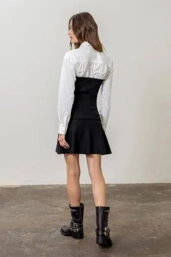 Mixed Media Sweater Dress