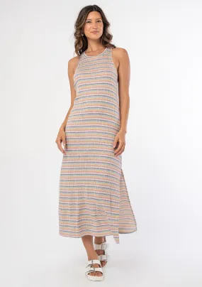 Multi Color Twist Racerback Maxi Dress