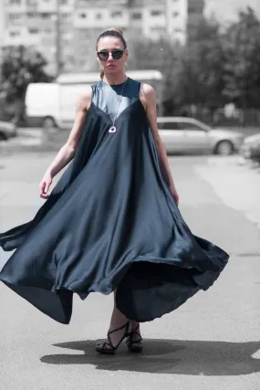 NADIA Summer Satin Evening Dress