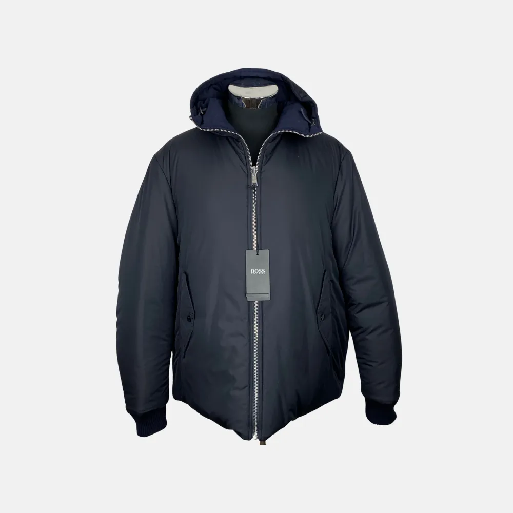 Navy/Black Jacket made of Polyester/Viscose/Elastane/Polyester (EU 56)
