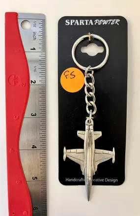 Northrop F-5 Tiger Pewter Airplane Keychain