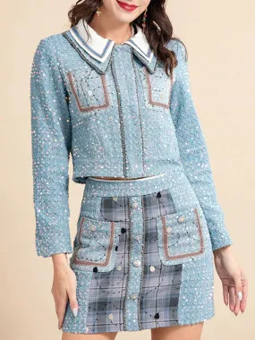 OLA Tweed Top & Skirt Set