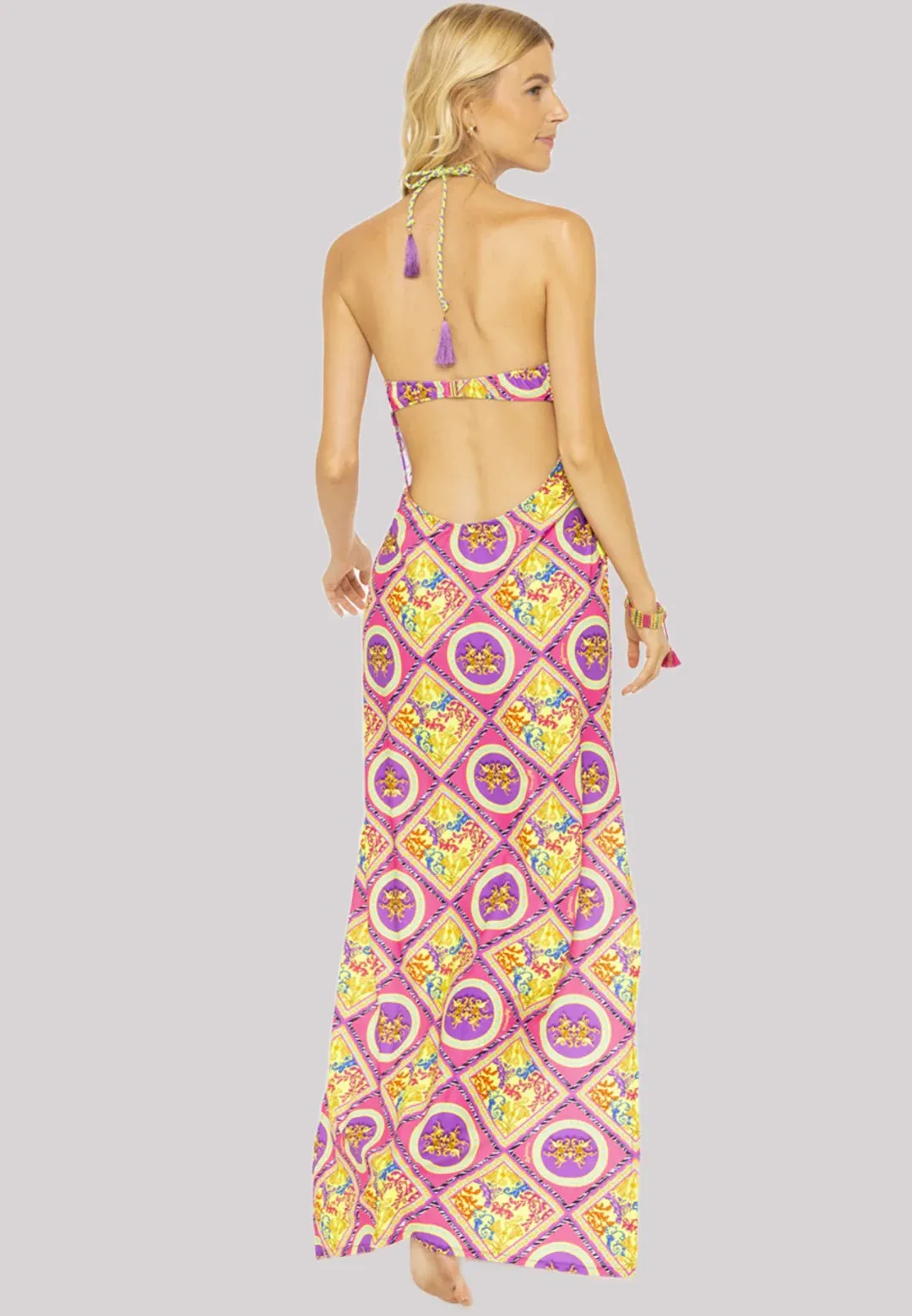 OPULENT GEOMETRIC MAXI DRESS