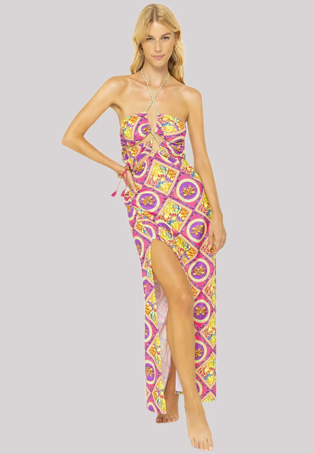 OPULENT GEOMETRIC MAXI DRESS