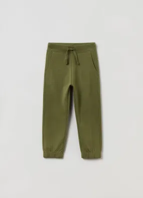 OVS Kids Boy Cotton Joggers With Drawstring