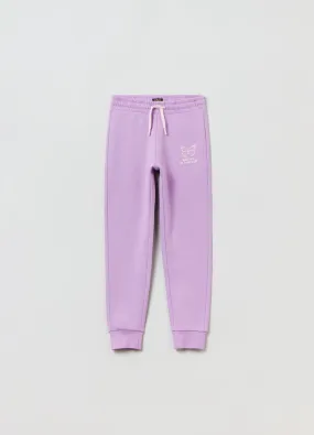 OVS Kids Girl Plush Joggers With Butterfly Print