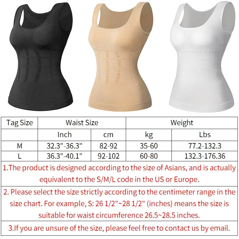 Padded Compression Slimming Camisole Tank Top