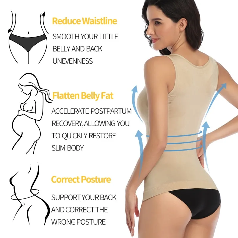 Padded Compression Slimming Camisole Tank Top