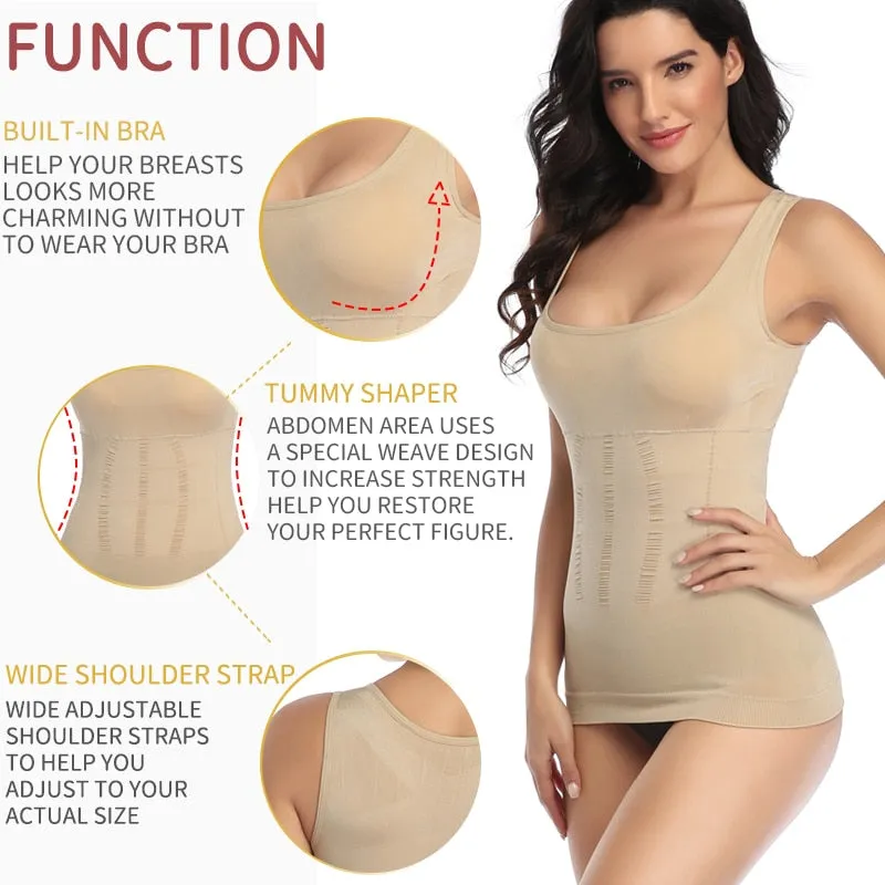 Padded Compression Slimming Camisole Tank Top
