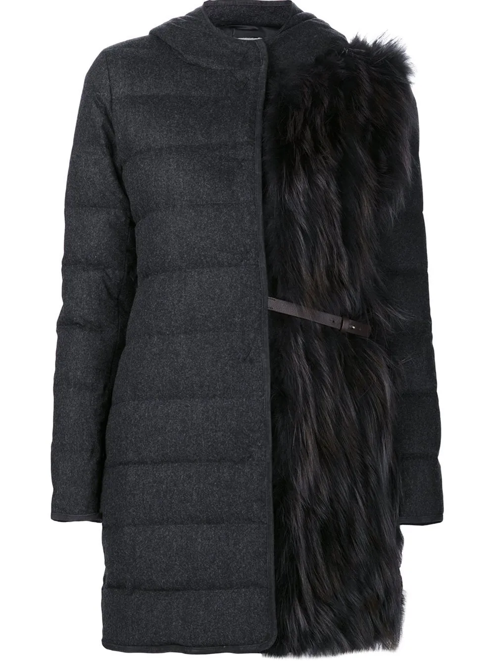 padded hooded coat