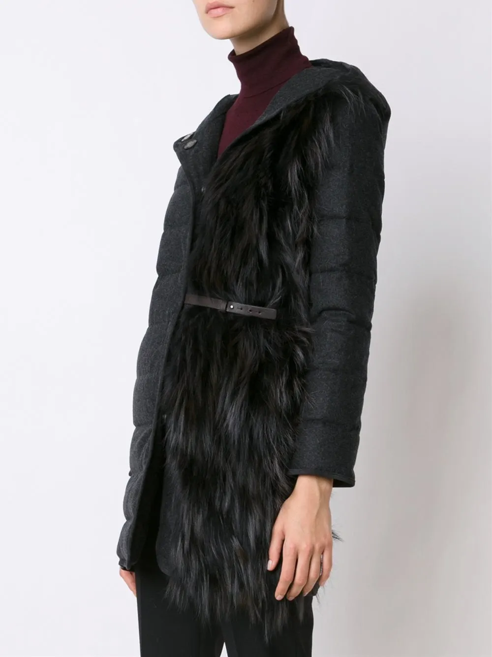 padded hooded coat