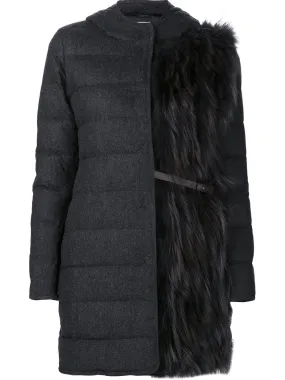 padded hooded coat