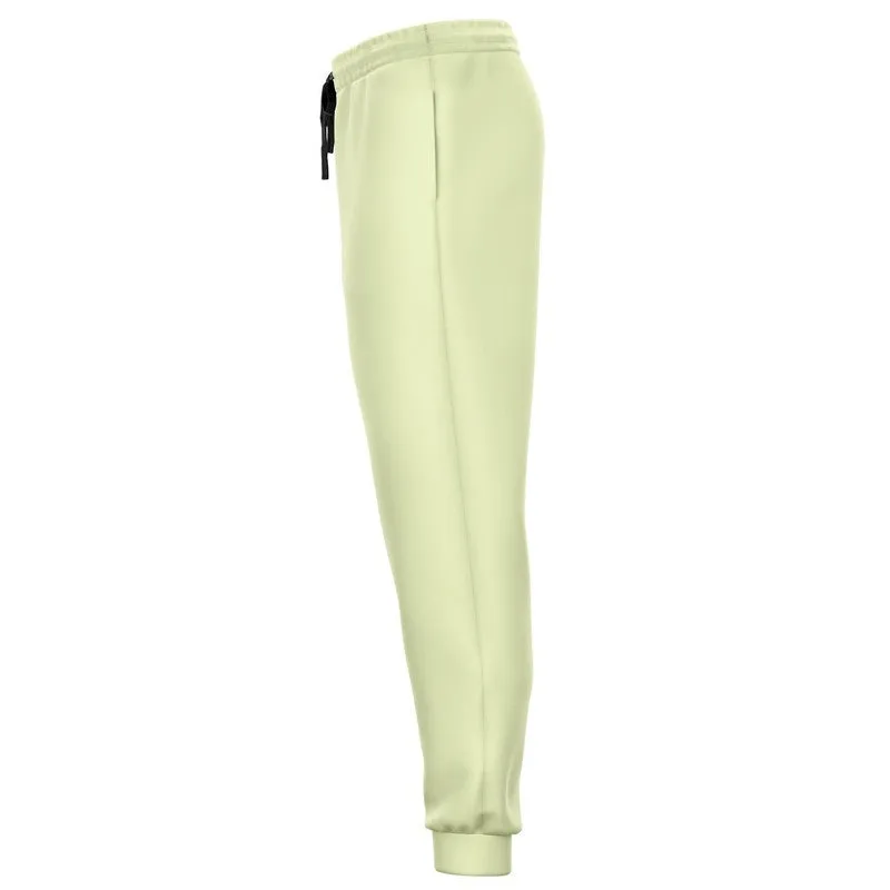 Pale Pastel Yellow Warm Green Joggers | Unisex | with PLUS sizes | Bright Pale Pastel Yellow Warm Green | C8M0Y30K0