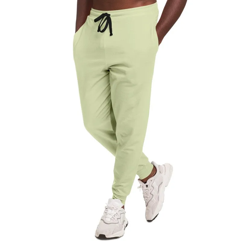 Pale Pastel Yellow Warm Green Joggers | Unisex | with PLUS sizes | Bright Pale Pastel Yellow Warm Green | C8M0Y30K0