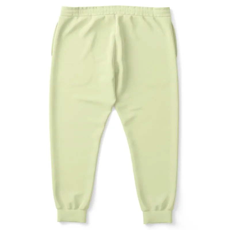 Pale Pastel Yellow Warm Green Joggers | Unisex | with PLUS sizes | Bright Pale Pastel Yellow Warm Green | C8M0Y30K0