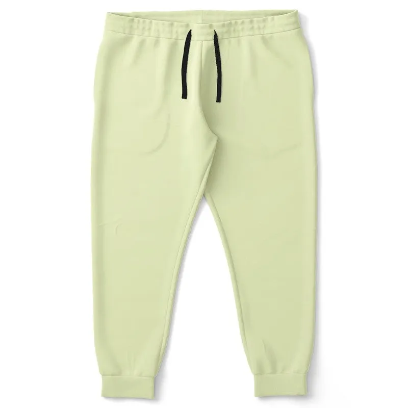 Pale Pastel Yellow Warm Green Joggers | Unisex | with PLUS sizes | Bright Pale Pastel Yellow Warm Green | C8M0Y30K0