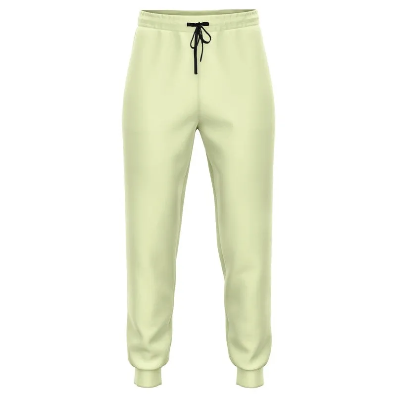 Pale Pastel Yellow Warm Green Joggers | Unisex | with PLUS sizes | Bright Pale Pastel Yellow Warm Green | C8M0Y30K0